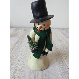 Vintage Roman ditz snowfolks snowman RARE figurine tree 1997 scarf unique figuri